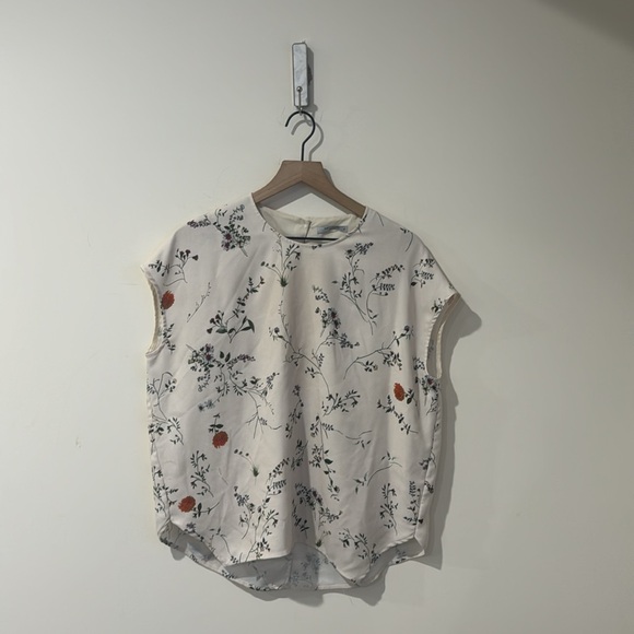 • M.M. lafleur • Women’s The Didion Top Wildflowers Print Off White / Orange - Picture 4 of 6